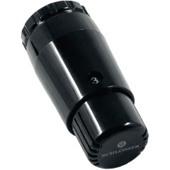Изображение товара Термостатическая головка Schlosser MINI Diamant M30x1,5 Чёрный Ral 9005