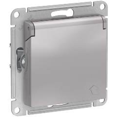Изображение товара Розетка SCHNEIDER ELECTRIC ATLASDESIGN 16А, IP20, механизм, АЛЮМИНИЙ ATN000346