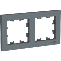 Изображение товара Двухместная рамка Schneider Electric AtlasDesign Грифель, IP20