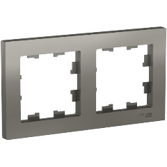 Изображение товара Рамка Schneider Electric AtlasDesign 2-постовая сталь IP20 для электрощита