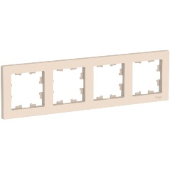 Изображение товара Рамка SCHNEIDER ELECTRIC ATLASDESIGN бежевый 4-постовая универсальная
