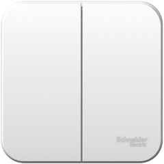 Изображение товара Выключатель SCHNEIDER ELECTRIC BLANCA 2-клавишный (cх.5), 6А, 250В, БЕЛЫЙ