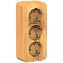 Изображение товара Розетка Schneider Electric Blanca 3-я с заземлением шторками 16А 250В ясень