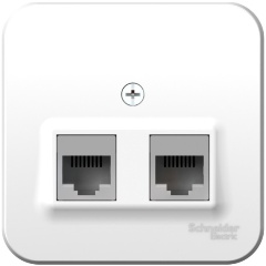 Изображение товара Двойная компьютерная розетка RJ45 Blanca Schneider Electric белая