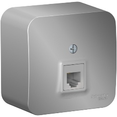 Изображение товара Розетка телефонная SCHNEIDER ELECTRIC BLANCA RJ11 из алюминия