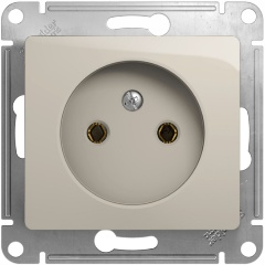 Изображение товара Розетка SCHNEIDER ELECTRIC GLOSSA без заземления, 16А, 250В, механизм, МОЛОЧНЫЙ