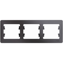Изображение товара Рамка SCHNEIDER ELECTRIC GLOSSA горизонтальная графитовая 3 поста IP20 GSL001303