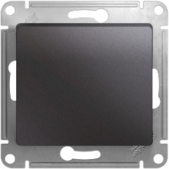 Изображение товара Выключатель SCHNEIDER ELECTRIC GLOSSA 1-клавишный кнопочный, сх.1,10AX, механизм, ГРАФИТ, GSL001315