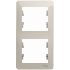 Изображение товара Рамка SCHNEIDER ELECTRIC GLOSSA вертикальная, Молочный, GSL000906