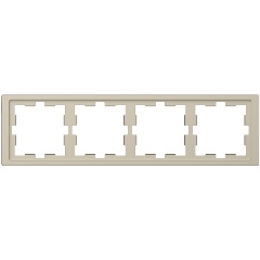 Изображение товара Рамка SCHNEIDER ELECTRIC MERTEN D-Life 4-постовая, САХАРА, MTN4040-6533