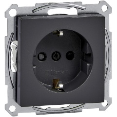 Изображение товара Розетка SCHNEIDER ELECTRIC MERTEN с з/шт, АНТРАЦИТ, QF SM