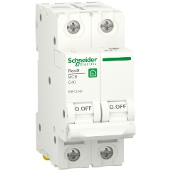 Изображение товара Автоматический выключатель SCHNEIDER ELECTRIC RESI9 (АВ) С 40А 2P 6000А, R9F12240