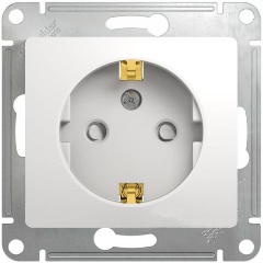 Изображение товара Розетка SCHNEIDER ELECTRIC с защитными шторками и заземлением GSL000145