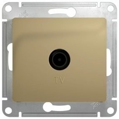 Изображение товара Розетка TV SCHNEIDER ELECTRIC TV проходная 4DB SE Glossa, титан, GSL000492