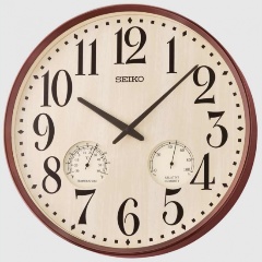 Изображение товара Настенные часы SEIKO с термометром и гигрометром (QXA783B)