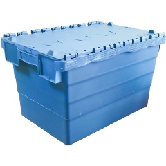 Изображение товара Ящик SEMBOL PLASTIK п/п 600х400х360 сплошной, с крышкой цв. синий