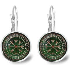 Изображение товара Серьги-амулеты АМУЛЕТИКА SEA028 Компас Вегвизир - символ защиты и направления