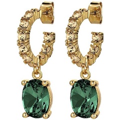 Изображение товара Серьги Dyrberg Kern BARBARA SG EMERALD GREEN /GOLDEN для женщин украшение бижутерия