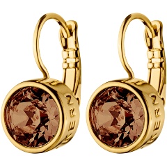 Изображение товара Серьги Dyrberg Kern LOUISE SG BROWN из бижутерного сплава с кристаллами, женские украшения