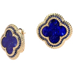 Изображение товара Серьги из желтого золота 585 с лазуритами и сапфирами коллекции Fairy tale