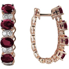 Изображение товара Серьги из золота с рубинами и бриллиантами коллекция Garden модель 01С6113042-2