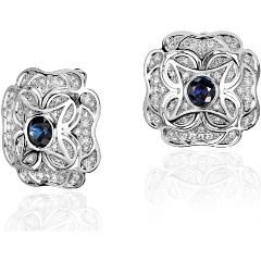 Изображение товара Серьги GEVORKYAN 01С6212105-3 из белого золота с бриллиантами и сапфирами