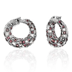 Изображение товара Элегантные серьги GEVORKYAN из белого золота с бриллиантами и турмалинами