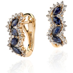 Изображение товара Золотые серьги с сапфирами и бриллиантами Gevorkyan 01С6313217-2
