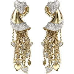 Изображение товара Серьги Gevorkyan 01С6313297 из желтого золота с бриллиантами 585 пробы