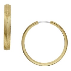 Изображение товара Серьги-кольца FOSSIL JF04538710 из нержавеющей стали с покрытием в жёлтом золоте