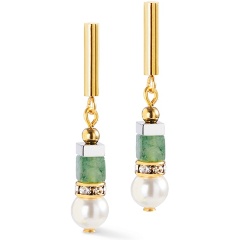 Изображение товара Элегантные серги Green Coeur de Lion 4354/21-0500 с авантюрином и кристаллами Swarovski