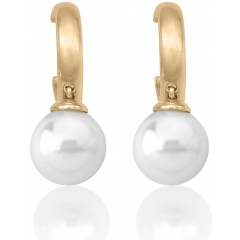 Изображение товара Серьги Majorica из серебра 925 пробы с жемчугом 10 мм гальваническим покрытием