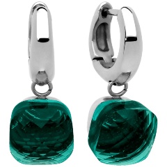 Изображение товара Серьги QUDO Firenze emerald 300093 G/S натуральный камень стильные женские
