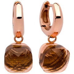 Изображение товара Элегантные серьги QUDO Firenze smoked topaz 300146 BR/RG для женщин