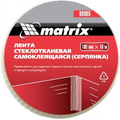 Изображение товара Серпянка самоклеящаяся, 100 мм х 10 м, MATRIX, 89006