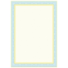 Изображение товара Сертификат-бумага А4 Attache 50 шт/уп двойная рамка бирюза + оранжевая ID11