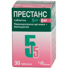 Изображение товара Престанс таблетки 5мг+5мг №30 (SERVIER) для гипертензии ИБС стенокардии