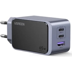 Изображение товара Сетевое зарядное устройство UGREEN X553 Nexode S 65Вт, USB-A+2*USB-C GaN Tech Fast Charger EU (35042) , серый
