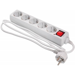 Изображение товара Сетевой фильтр Buro 500SL-1.5-G 1.5м (5 розеток) серый (пакет ПЭ)