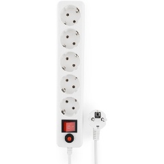 Изображение товара Сетевой фильтр Гарнизон 5 розеток 0,5 м белый