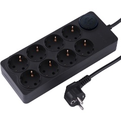 Изображение товара Сетевой фильтр IPPON BK-8-EU-5-16-B 8 розеток 5.0 м черный (BK-8-EU-5-16-B)