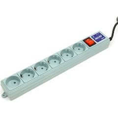 Изображение товара Сетевой фильтр Power Cube 6 розеток 1.9м серый защита бытовой техники