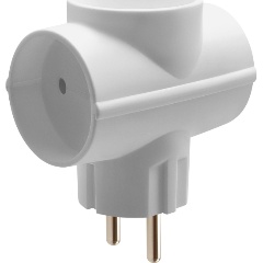 Изображение товара Тройник Defender TG-03 (3 розетки) белый (99110)