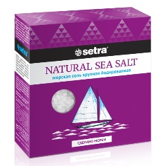 Изображение товара Соль SETRA морская пищевая крупная йодированная 500 г