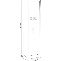 Изображение товара Сейф оружейный Cactus CS-SF-GK145 электронный/ключевой трейзер