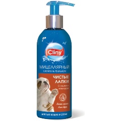 Изображение товара Шампунь-бальзам для лап собак Cliny 200мл с ионами серебра и экстрактами