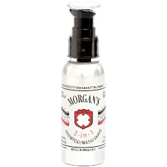 Изображение товара Морганс 3в1 шампунь гель для душа и бритья 100 мл универсальное средство мужчины компактная бутылка