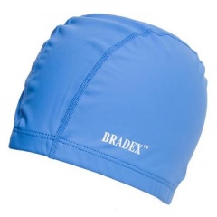 Изображение товара Шапочка для плавания Bradex текстильная покрытая полиуретаном, синяя