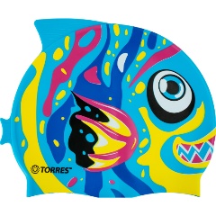 Изображение товара Детская силиконовая шапочка для плавания TORRES Junior голубая SW-12206AF