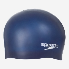 Изображение товара Шапочка для плавания детская Speedo Plain Moulded Silicone Cap Jr (размер 52-58), синий, 8-709900011/11